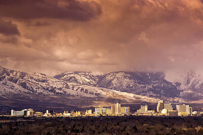 Fantasy Royalty-Free and Rights-Managed Images - Stormy Reno Sunrise by Janis Knight
