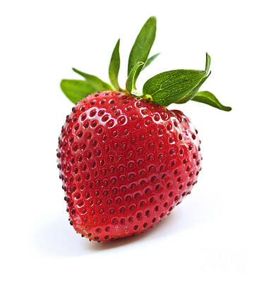 Food And Beverage Royalty Free Images - Strawberry on white background Royalty-Free Image by Elena Elisseeva