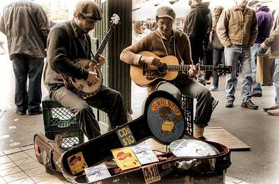 Musicians Photo Rights Managed Images - Street Music Royalty-Free Image by Spencer McDonald