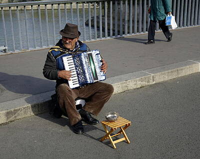 Spot Of Tea - Street Performer In Paris France by Rick Rosenshein