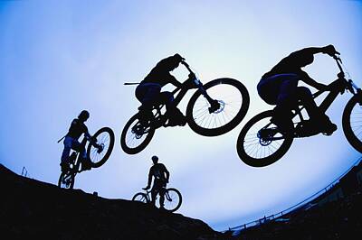 Athletes Royalty Free Images - Stunt Cyclists, Alberta, Canada Royalty-Free Image by Corey Hochachka