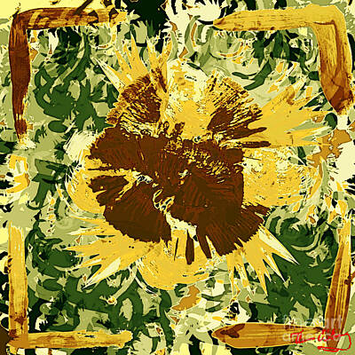 Sunflowers Digital Art - Subtle Sunflower by Thomas OGrady