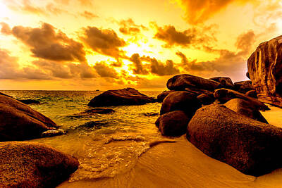 Automotive Paintings Rights Managed Images - Sunrise in Bintan 2 Royalty-Free Image by Jijo George