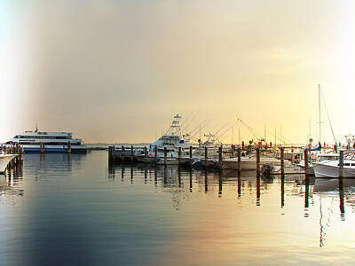 Coy Fish Michael Creese Paintings - Sunrise In The Harbor - Atlantic Highlands - NJ by Carol Senske