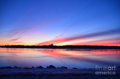 Pretty In Pink - Sunrise on The St Clair River by Randy J Heath