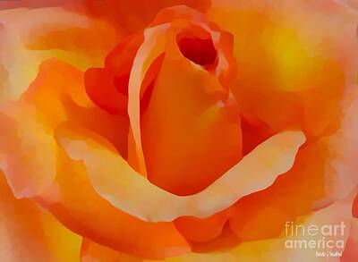 Roses Mixed Media - Sunrise Rose by Michelle Stradford