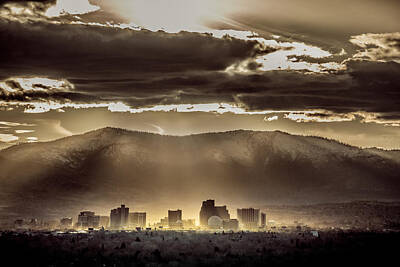 Fantasy Royalty-Free and Rights-Managed Images - Reno Sunset 2061 by Janis Knight
