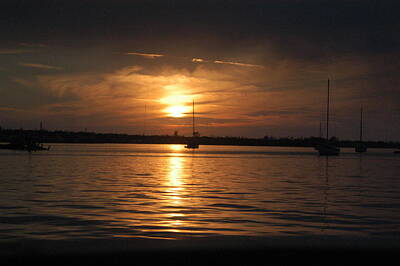 Whimsically Poetic Photographs - Sunset At Marsh Harbor 2 by Peter Scolney