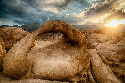Mammals Royalty-Free and Rights-Managed Images - Sunset at Mobius Arch by Cat Connor