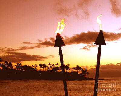 Soap Suds Rights Managed Images - Sunset Napili Maui Hawaii Royalty-Free Image by Jerome Stumphauzer