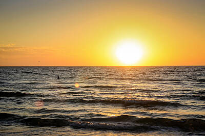 Baby Onesies Favorites Royalty Free Images - Sunset Over The Gulf Royalty-Free Image by Chris Smith