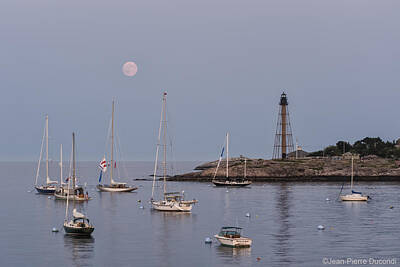 When Life Gives You Lemons - Supermoon at Marblehead MA by Jean-Pierre Ducondi