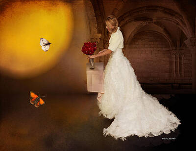 Surrealism Photos - Surreal Wedding by Angela Stanton