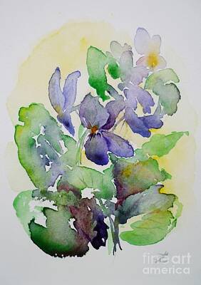 Monets Water Lilies - Sweet Violets by Zaira Dzhaubaeva