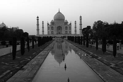 Airplane Paintings - Taj Mahal Reflection by Aidan Moran