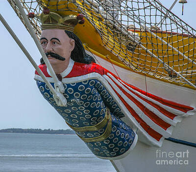 Art History Meets Fashion Rights Managed Images - Tall Ship Mircea Masthead Royalty-Free Image by Dale Powell
