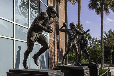 Recently Sold - Football Royalty-Free and Rights-Managed Images - Tebow Spurrier and Wuerffel UF Heisman Winners by Lynn Palmer