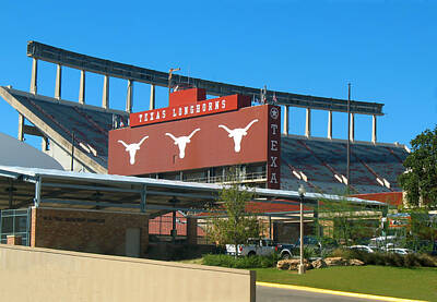 Football Royalty Free Images - Texas Memorial Stadium - U T Austin Longhorns Royalty-Free Image by Connie Fox