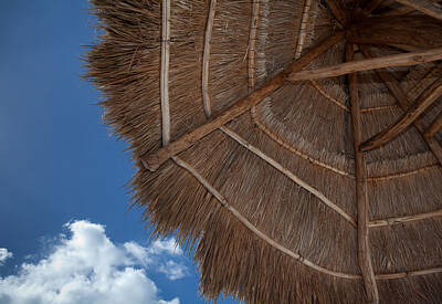 Modern Man Air Travel Royalty Free Images - Thatched Umbrella Royalty-Free Image by Kyle Lee