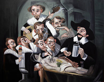 Beer Paintings - The 17th century cadaver conspiracy by Anthony Falbo