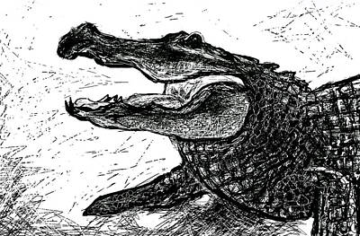 Reptiles Digital Art - The Alligator by Paul Sutcliffe