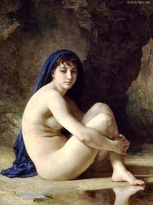 Best Sellers - Nudes Digital Art - The Bather by William Bouguereau