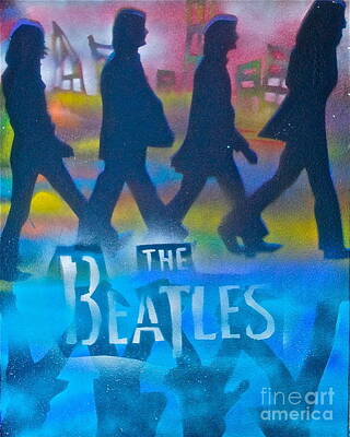 Music Painting Rights Managed Images - The Beatles Walk Royalty-Free Image by Tony B Conscious