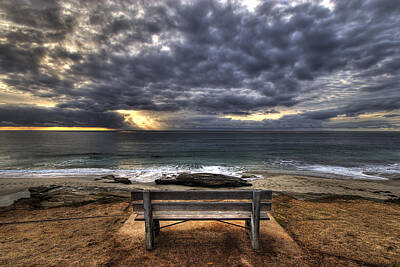 Beach Royalty Free Images - The Bench Royalty-Free Image by Peter Tellone