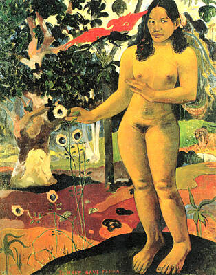 Nudes Digital Art - The Delightful Land by Eugene Henri Paul Gauguin