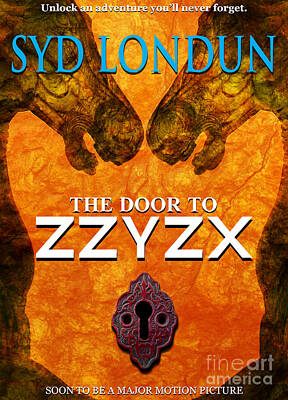 Black And White Line Drawings - The Door to Zzyzx book cover by Mike Nellums