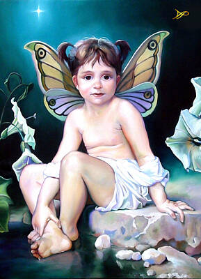 Lilies Paintings - The Faerie Princess by Patrick Anthony Pierson