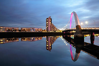 Anchor Down Royalty Free Images - The Glasgow Clyde Arc Bridge Royalty-Free Image by Grant Glendinning