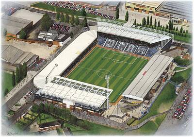Football Painting Royalty Free Images - The Hawthorns - W.B.A. Royalty-Free Image by Kevin Fletcher