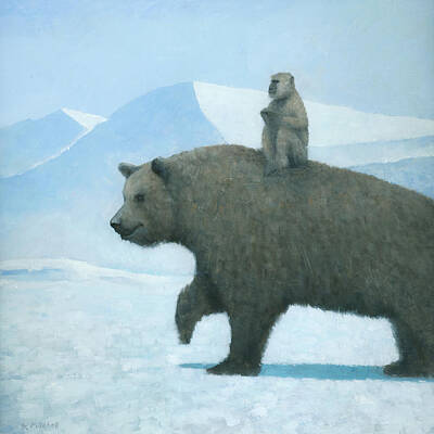 Mammals Paintings - The Journey by Steve Mitchell