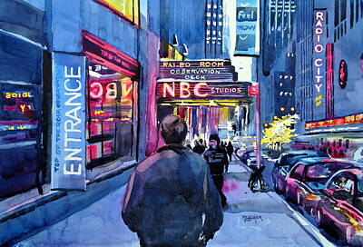 City Scenes Paintings - The Lights Of The City by Spencer Meagher