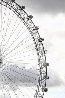 London Skyline Royalty-Free and Rights-Managed Images - The London Eye by Jim Pruett