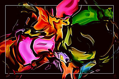 Abstract Flowers Digital Art Royalty Free Images - The Meadow Royalty-Free Image by Pennie McCracken