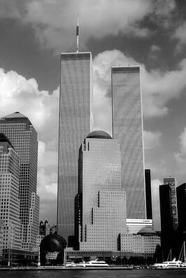 Modern Man Air Travel - The Old WTC by Joann Vitali