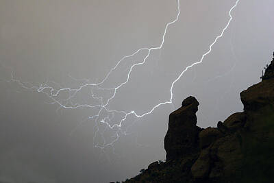 James Bo Insogna Royalty-Free and Rights-Managed Images - The Praying Monk Lightning Storm Chase by James BO Insogna