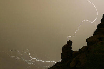 James Bo Insogna Royalty Free Images - The Praying Monk Lightning Strike Royalty-Free Image by James BO Insogna