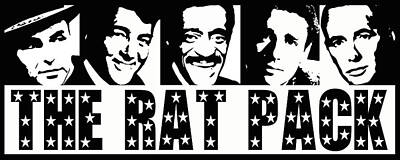 Actors Royalty Free Images - The Rat Pack Royalty-Free Image by David G Paul