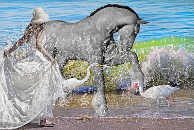 Beach Digital Art - The Sea Horse by Betsy Knapp