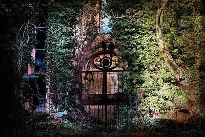 Mellow Yellow Rights Managed Images - The Secret Garden Gate Royalty-Free Image by Evie Carrier