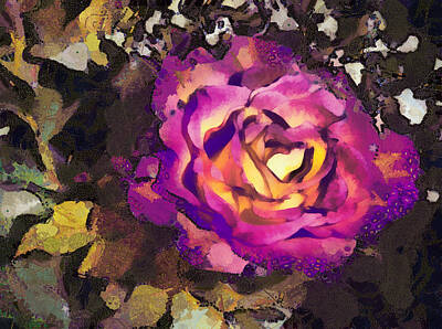 Abstract Flowers Mixed Media - The Sweetest Rose 2 by Angelina Tamez