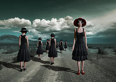 Surrealism Mixed Media Rights Managed Images - The Turn Royalty-Free Image by Britta Glodde