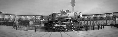 Transportation Royalty-Free and Rights-Managed Images - The Turntable and Roundhouse by Mike McGlothlen