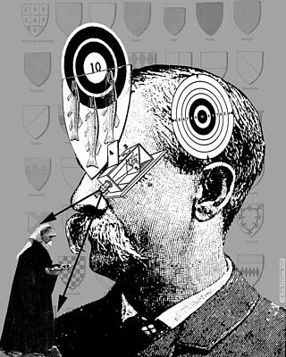 Steampunk Digital Art - The Unconscious Target by Eric Edelman