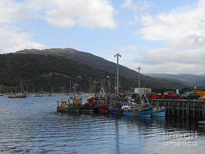 Marvelous Marble Rights Managed Images - The Harbour at Ullapool Royalty-Free Image by Joan-Violet Stretch