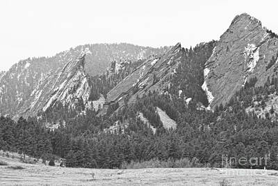 James Bo Insogna Royalty-Free and Rights-Managed Images - Three Flatirons Boulder Colorado Black and White by James BO Insogna
