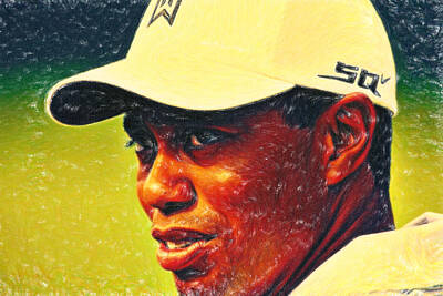 Urban Abstracts - Tiger Woods 2 Crayons by MotionAge Designs